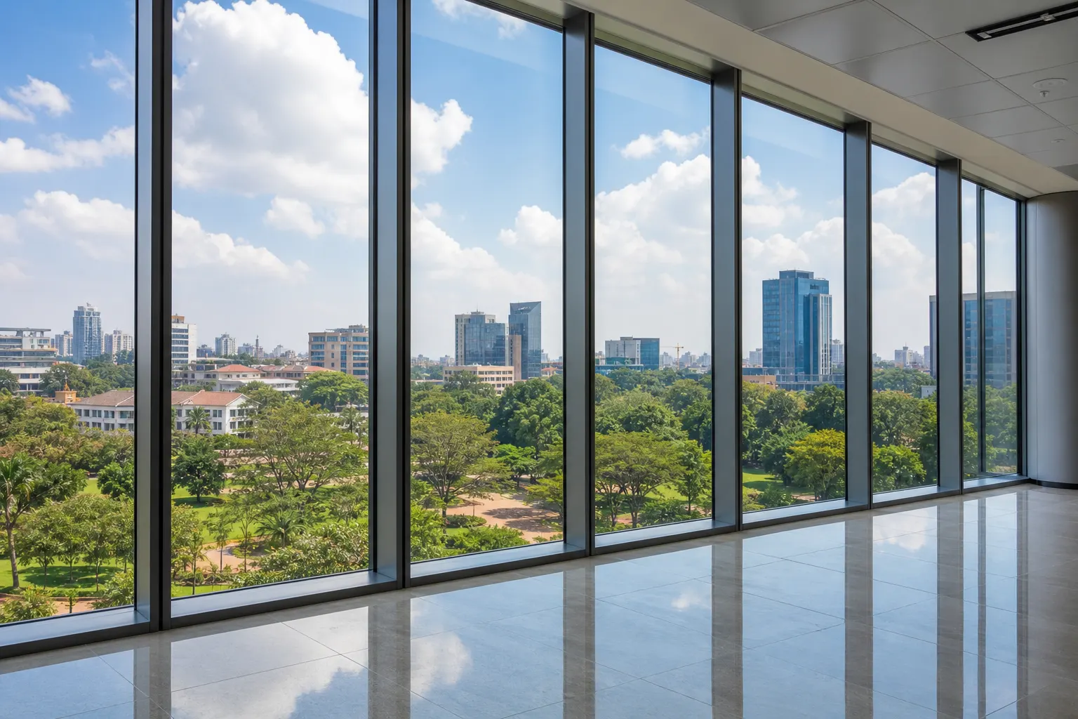 Glass-fronted office in Bukoto